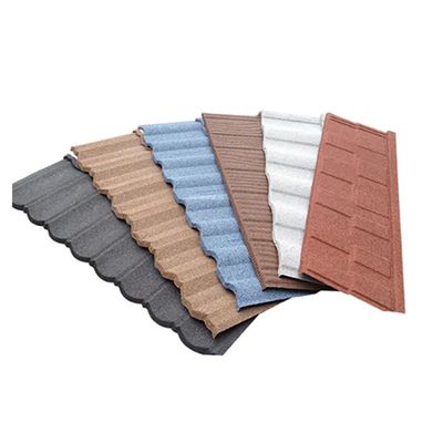 tuile de toiture enduite en métal de pierre colorée de 1340*420mm pour le matériau de construction