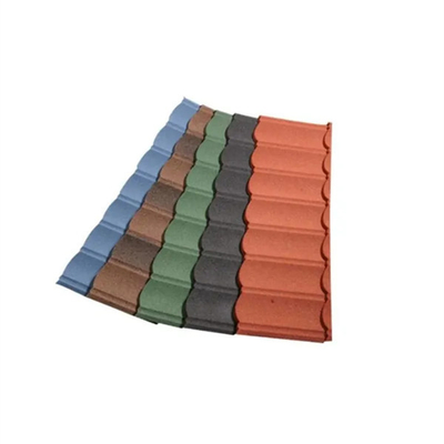 tuile de toiture enduite en métal de pierre colorée de 1340*420mm pour le matériau de construction