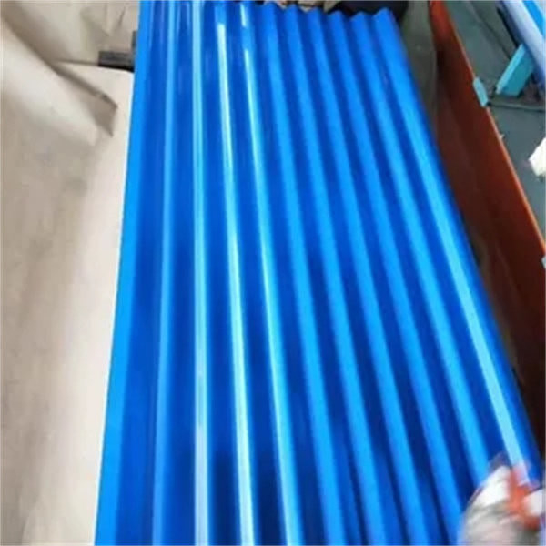 Tôle d'acier ondulée galvanisée enduite d'une première couche de peinture pour couvrir le bleu de feuille, rouge